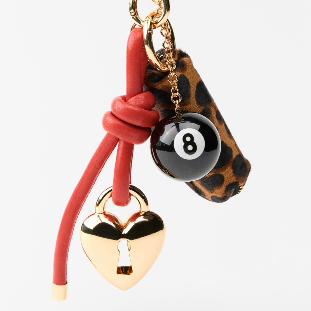 ZARA ❤️ 🎱 Multi-Charm Key Chain-used once